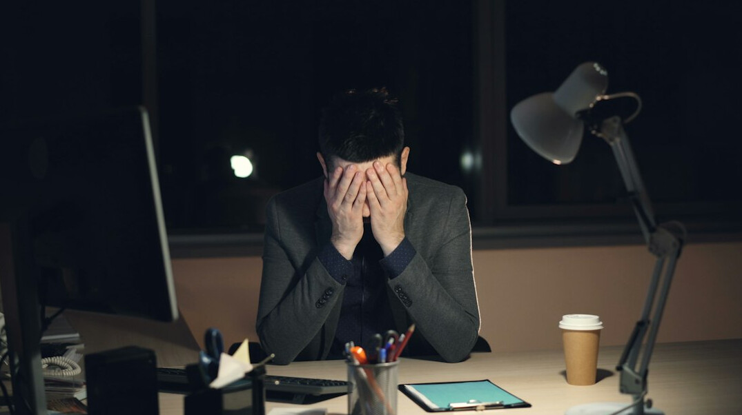office worker stressed