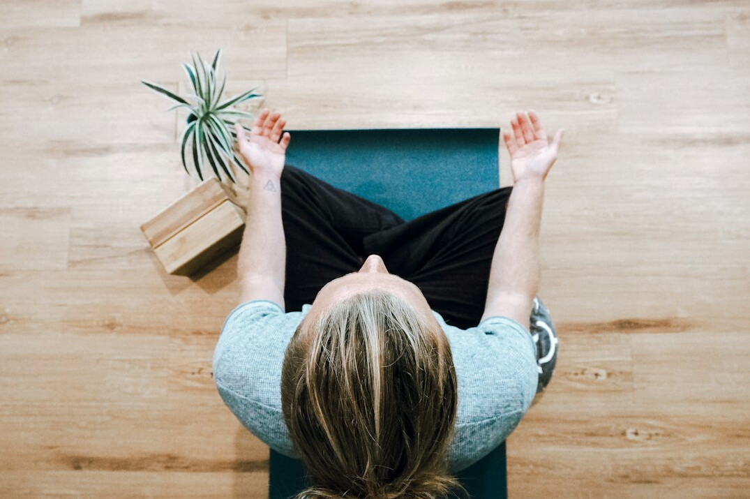 person meditating