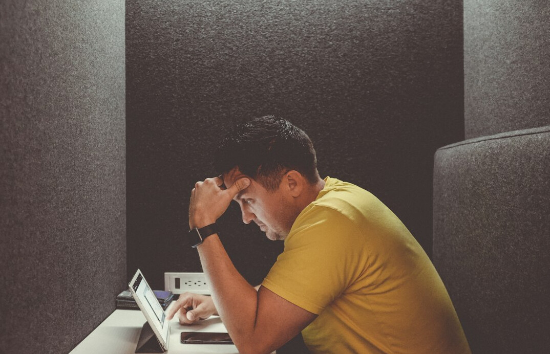 office worker stressed
